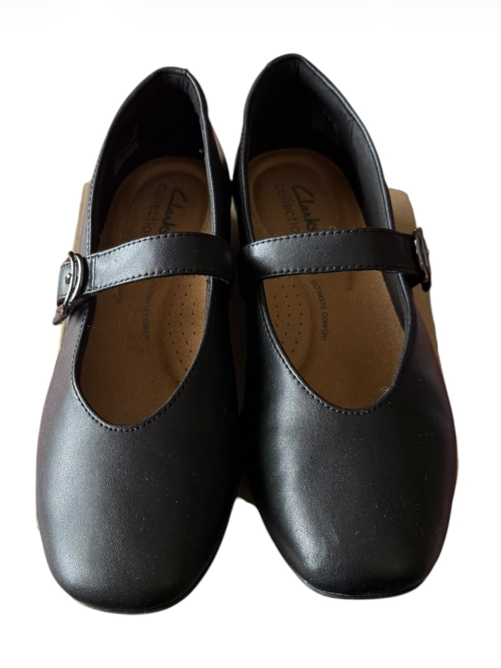 Clarks Flat Mary Janes Jazmyn Iris Women's 8 like NEW Black
